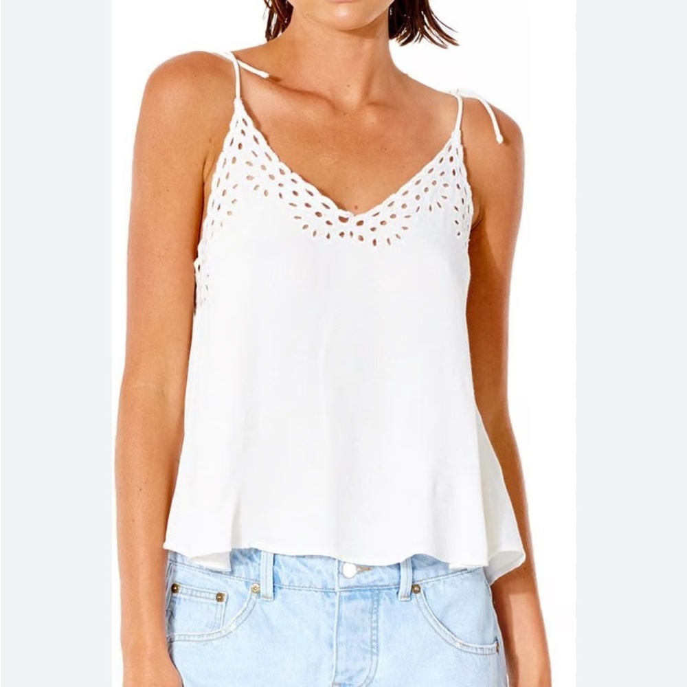 Rip Curl lunar cami Cream Textured Top size small